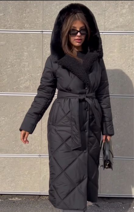 Зимове стьобане пальто (зимнее стеганное пальто)