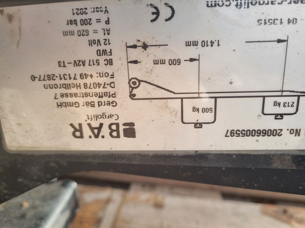 Winda Bar do Renault Master furgon z montazem. Zakup na raty.