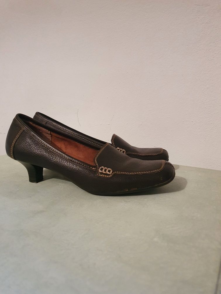 Sapatos senhora castanho/preto (envio gratuito)