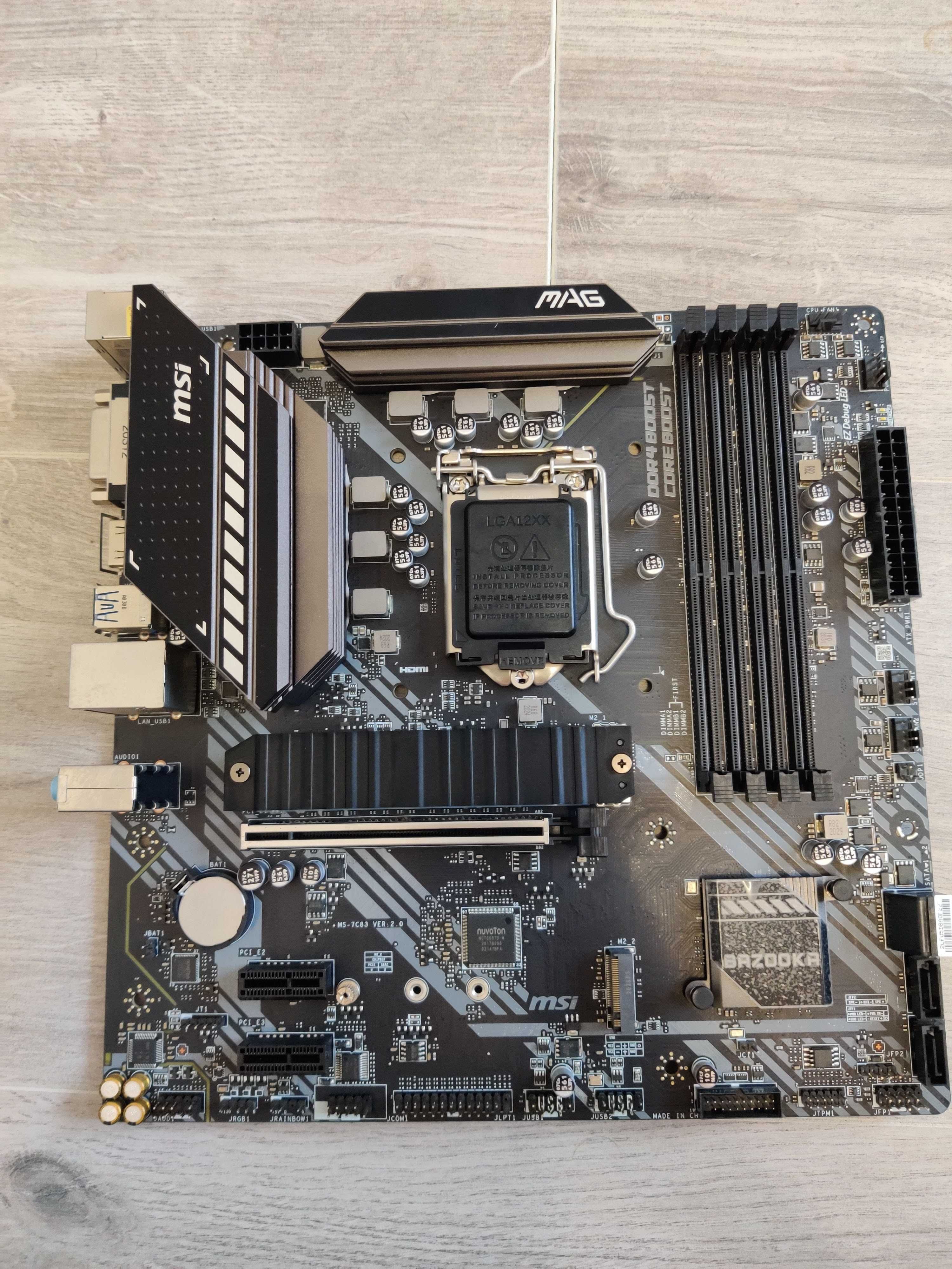 Intel core I7 10700F + MSI B460M Bazooka + 32 GB RAM