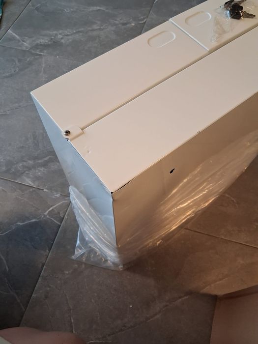 Relaxdays Szafka medyczna XXL, 2-drzwiowa szafka na leki, stal
