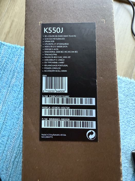 Vendo portátil Asus k550jk
