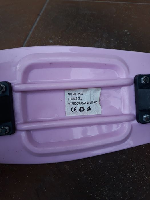 Deskorolka fiszka różowa kółka LED