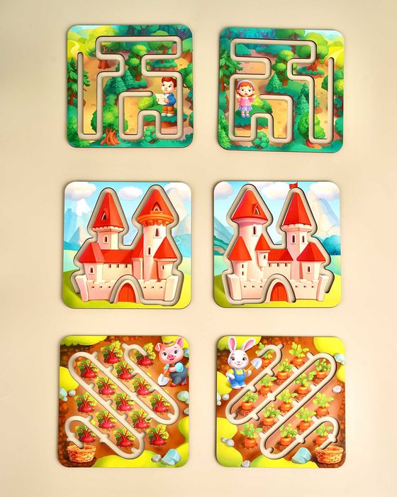 Dwupółkulowe tablice-labirynty „Dwie ręce”