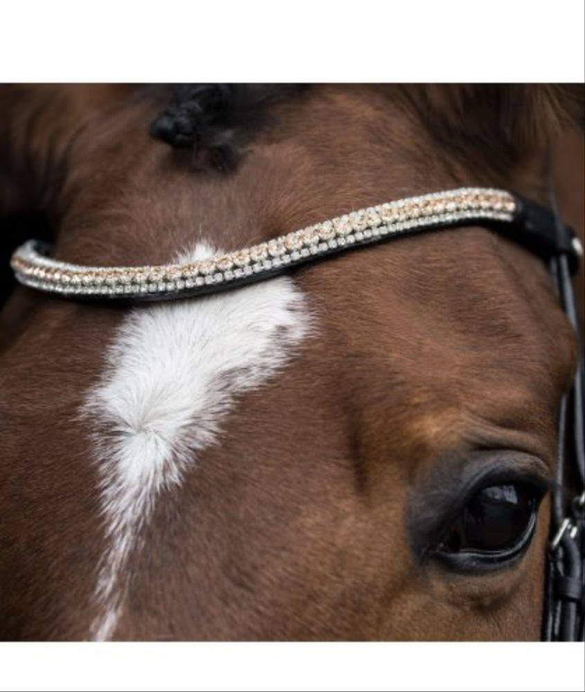 Ogłowie Lovequestrian "Glam Rosegold" Anatonomiczne Full czarne