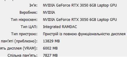 Продам ноутбук HP Victus  16 екран 16 опер  відеокарта Gefo 3050 6 gb