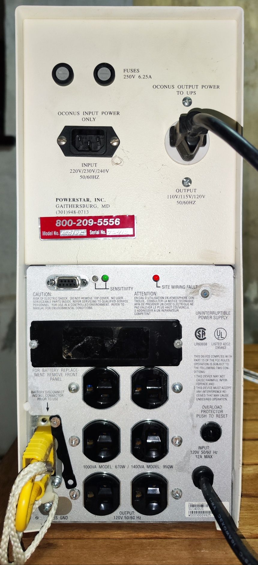 APC Smart UPS 1400 Вт / Вхід 220-240 В / Вихід 100-120 В