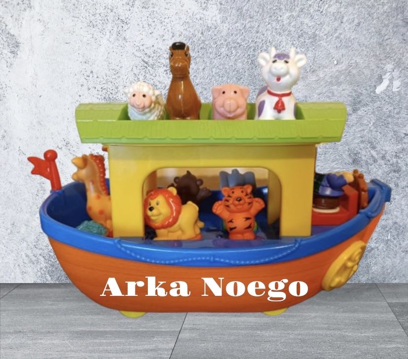 Zabawka interaktywna muzyczna Arka Noego statek łódź zwierzątka dźwięk
