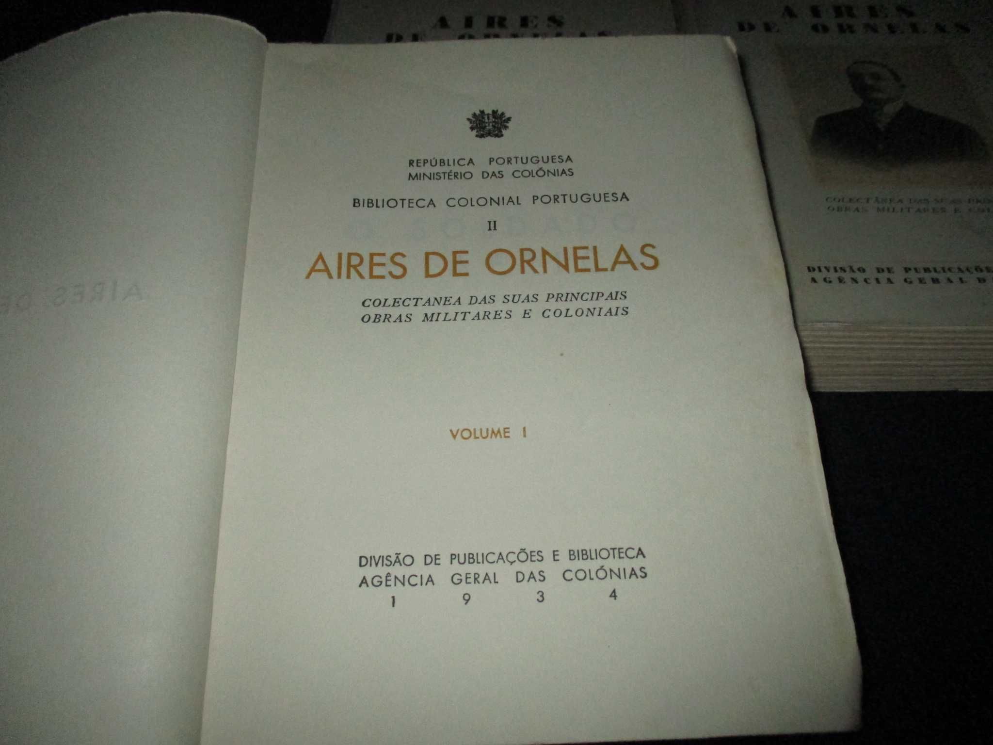 Livro Aires de Ornelas Principais Obras Militares e Coloniais 1934