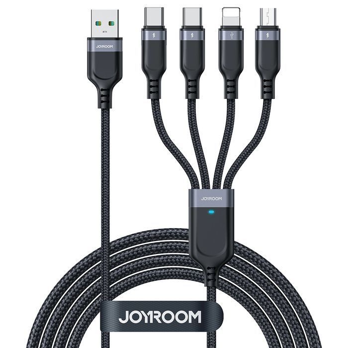Kabel USB 4w1 USB-A - 2 x USB-C / Lightning / Micro 1.2m Joyroom
