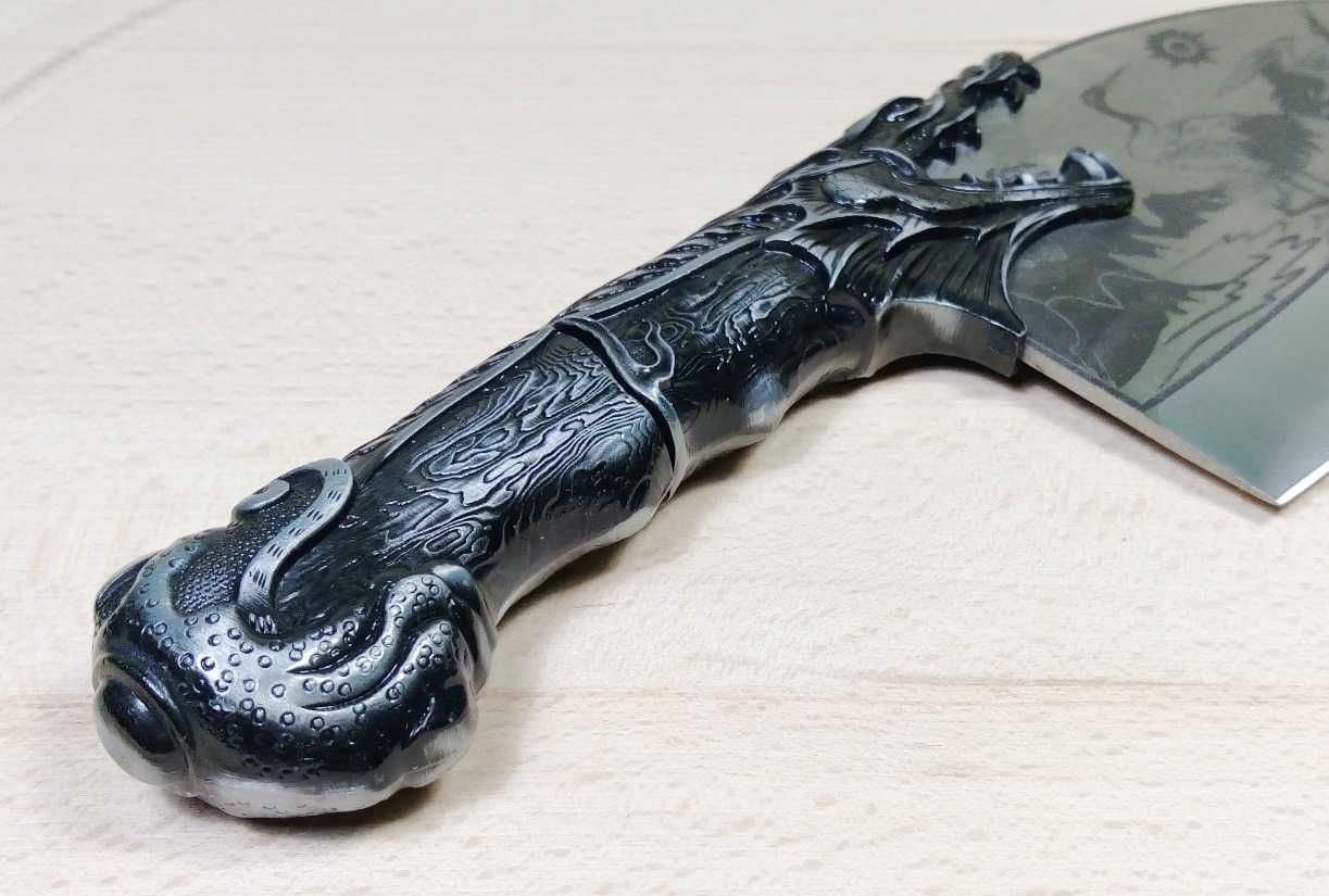 Кований сербський ніж ручної роботи з рукояттю у вигляді дракона