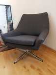 Fotel obrotowy PRL bauhaus DDR , lata 60-70 PRL obrotowy muszelka loft