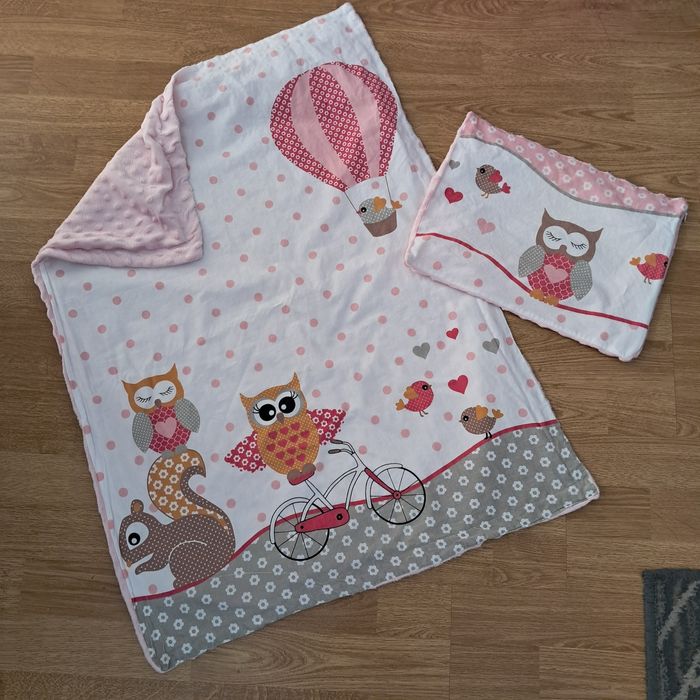 Komplet dziewczęcy do wózka kocyk