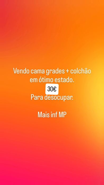 Cama grades e colchão