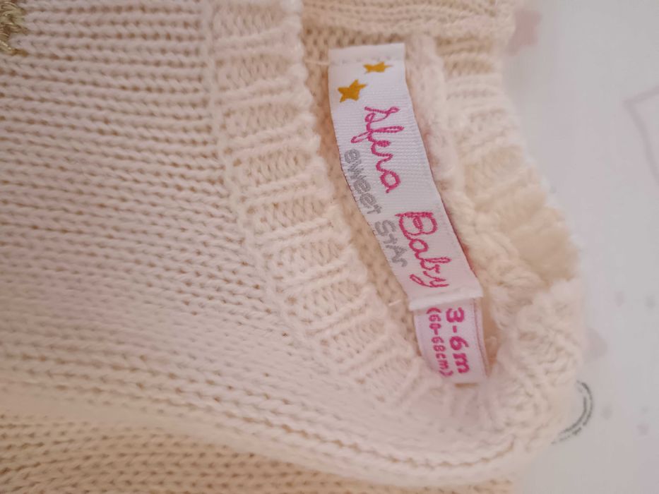 Vestido malha estrelinha 3-6m