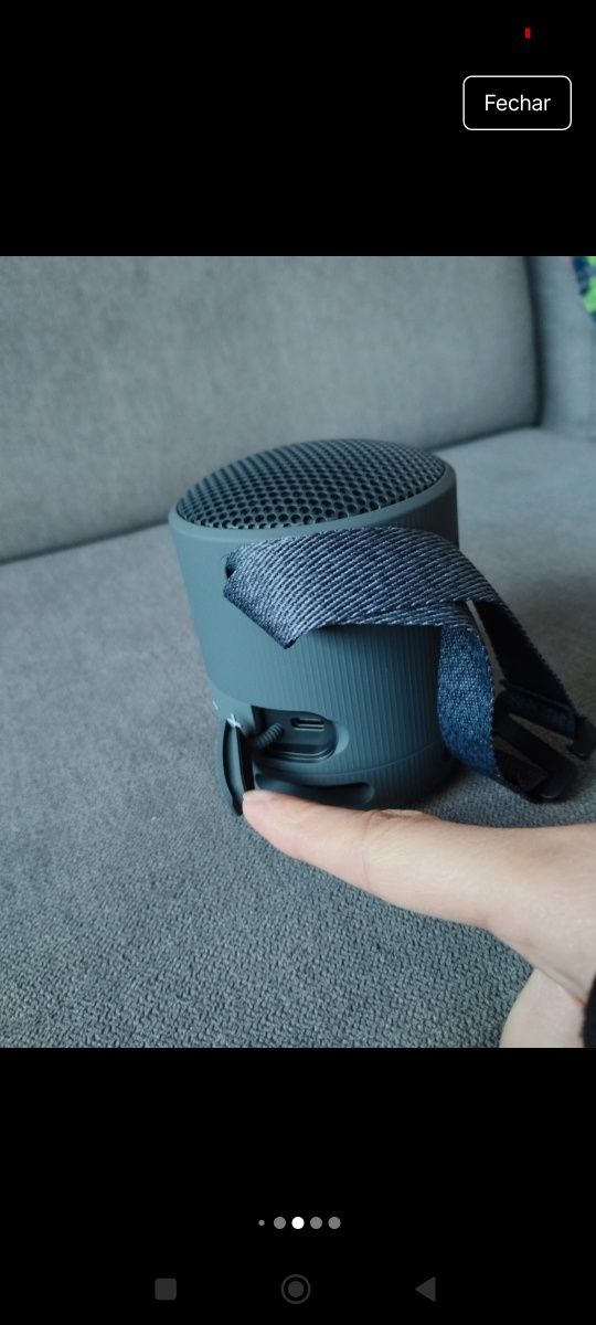 Coluna bluetooth Sony SRS XB100B
Para Android e iOS.