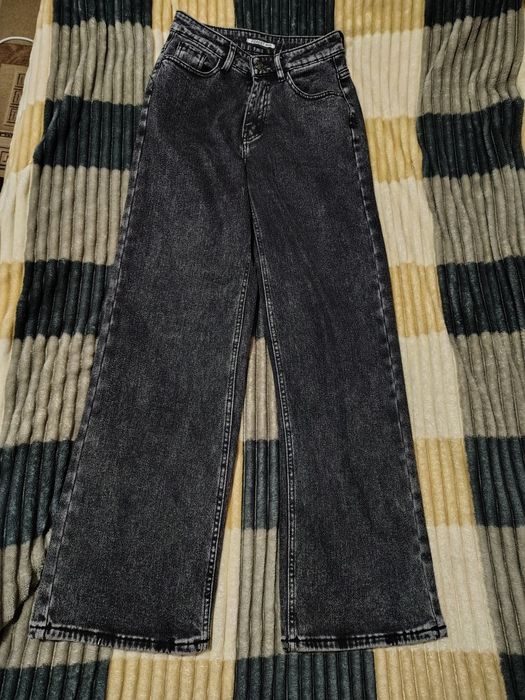 Черные клеш штаны на флисе