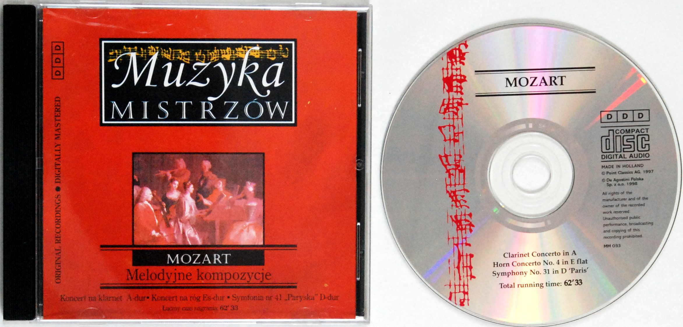 (CD) Muzyka Mistrzów - Mozart - Melodyjne Kompozycje BDB