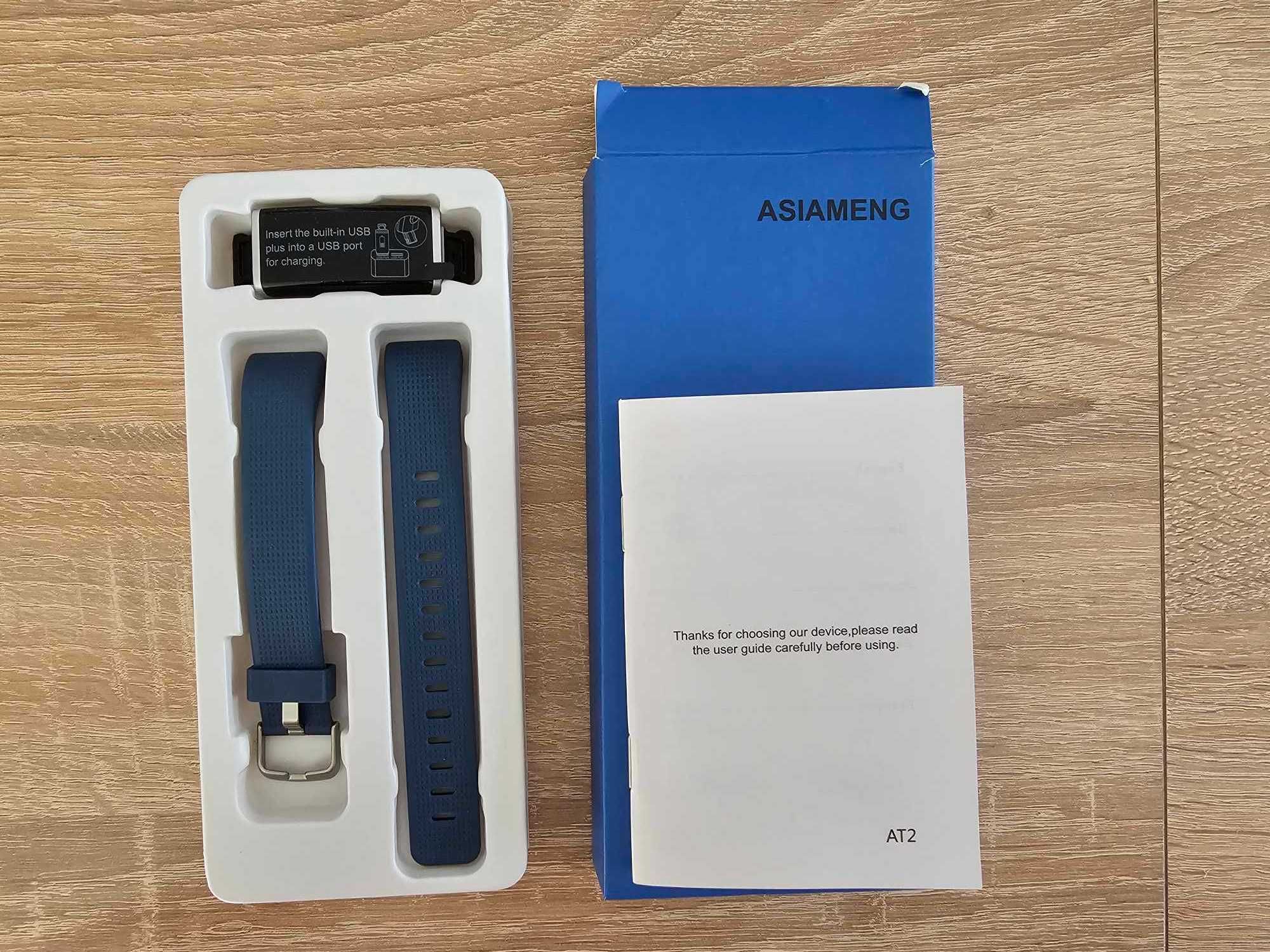 ASIAMENG AT2 Smartband Fitness zegarek  14 trybów sportowych pulsometr