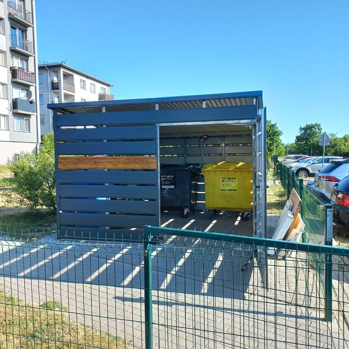 Nowoczesna wiata box , 3,5x3,5  wiata śmietnikowa wiata rowerowa każdy