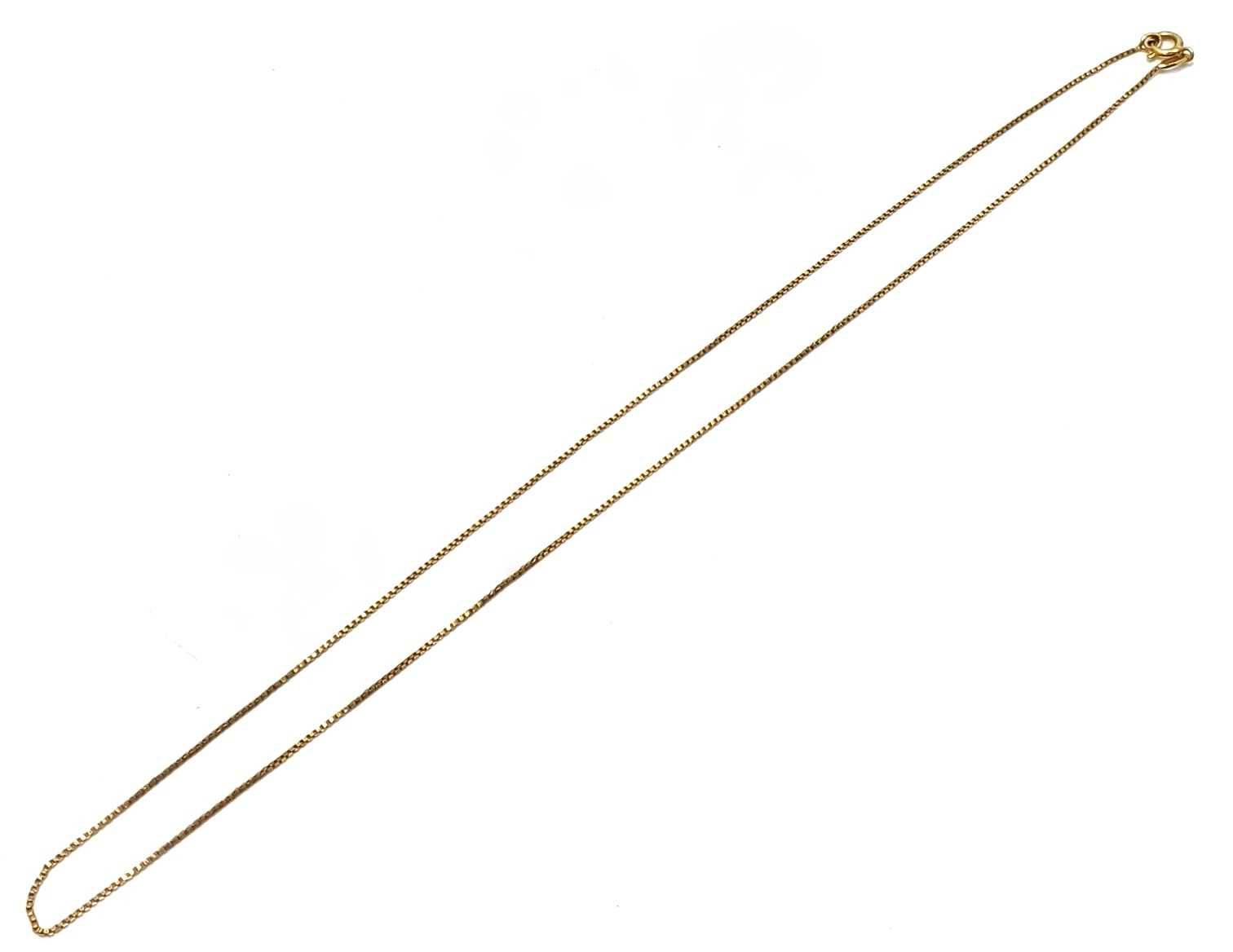 Śliczny Złoty Łańcuszek Kostka - 2,74 G 750