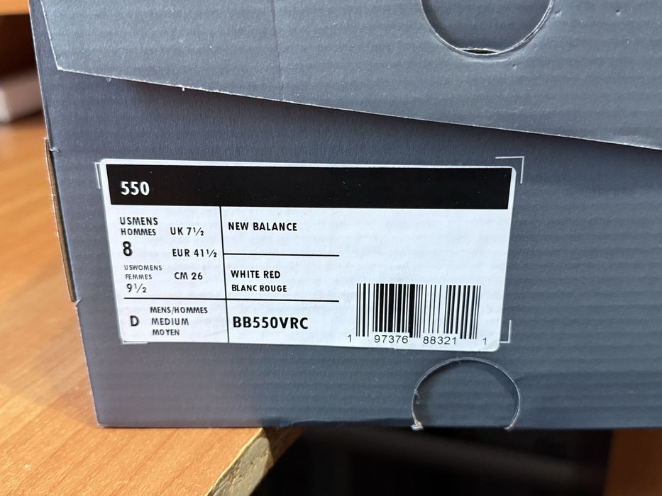 Новые кроссовки New Balance 550 41 розмір
