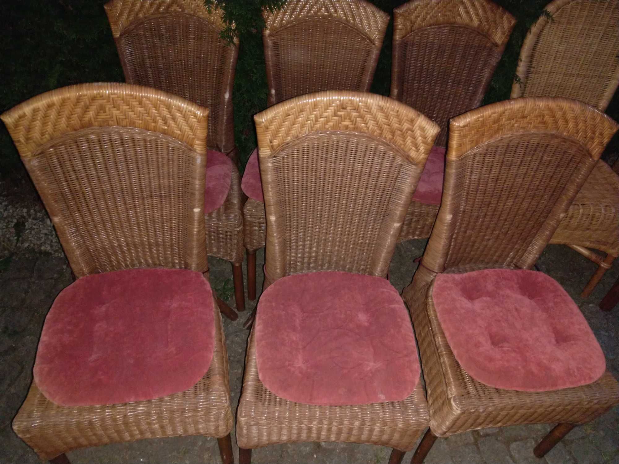 Krzesła rattanowe 6 sztuk