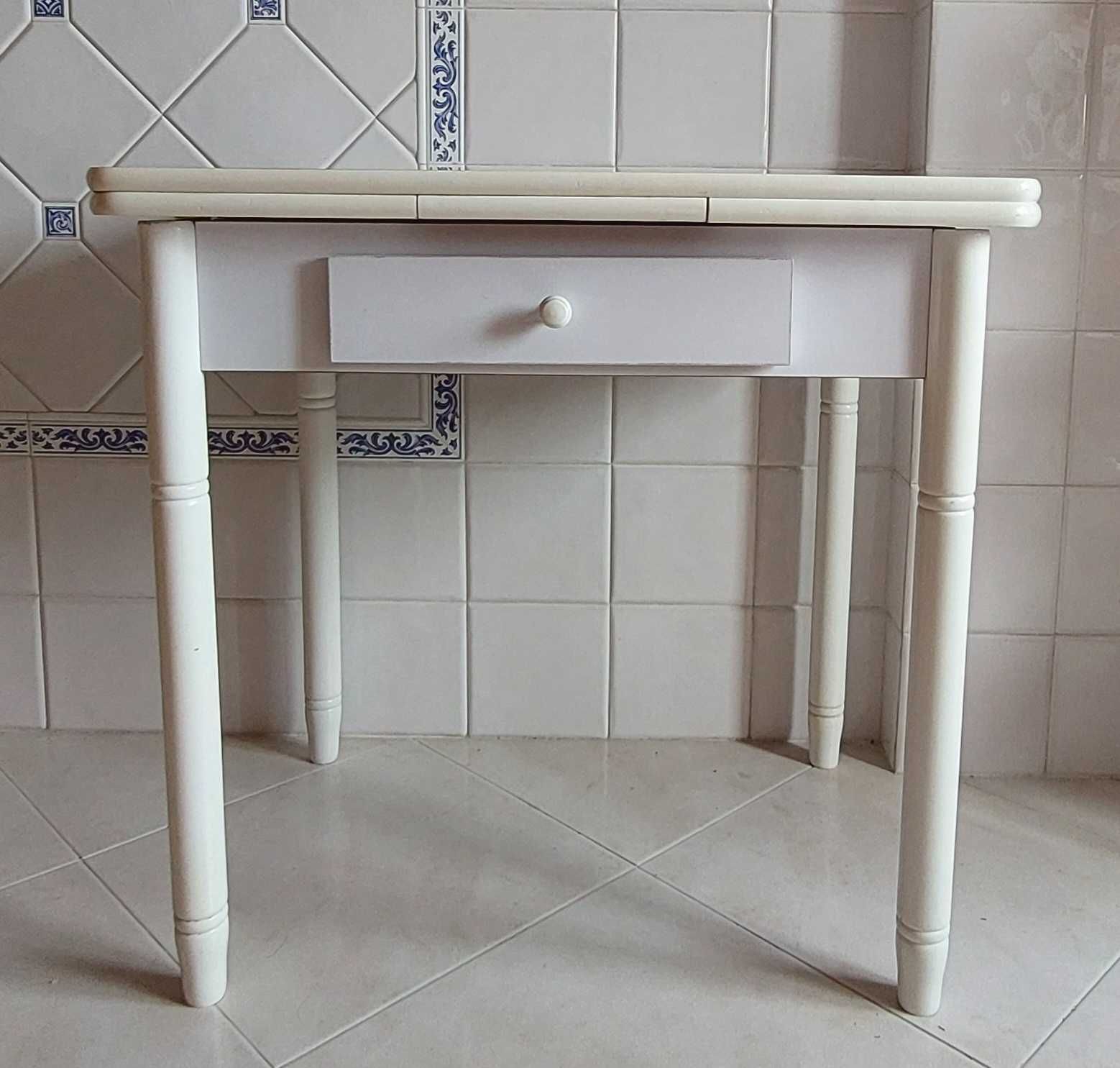 mesa cozinha extensível branca