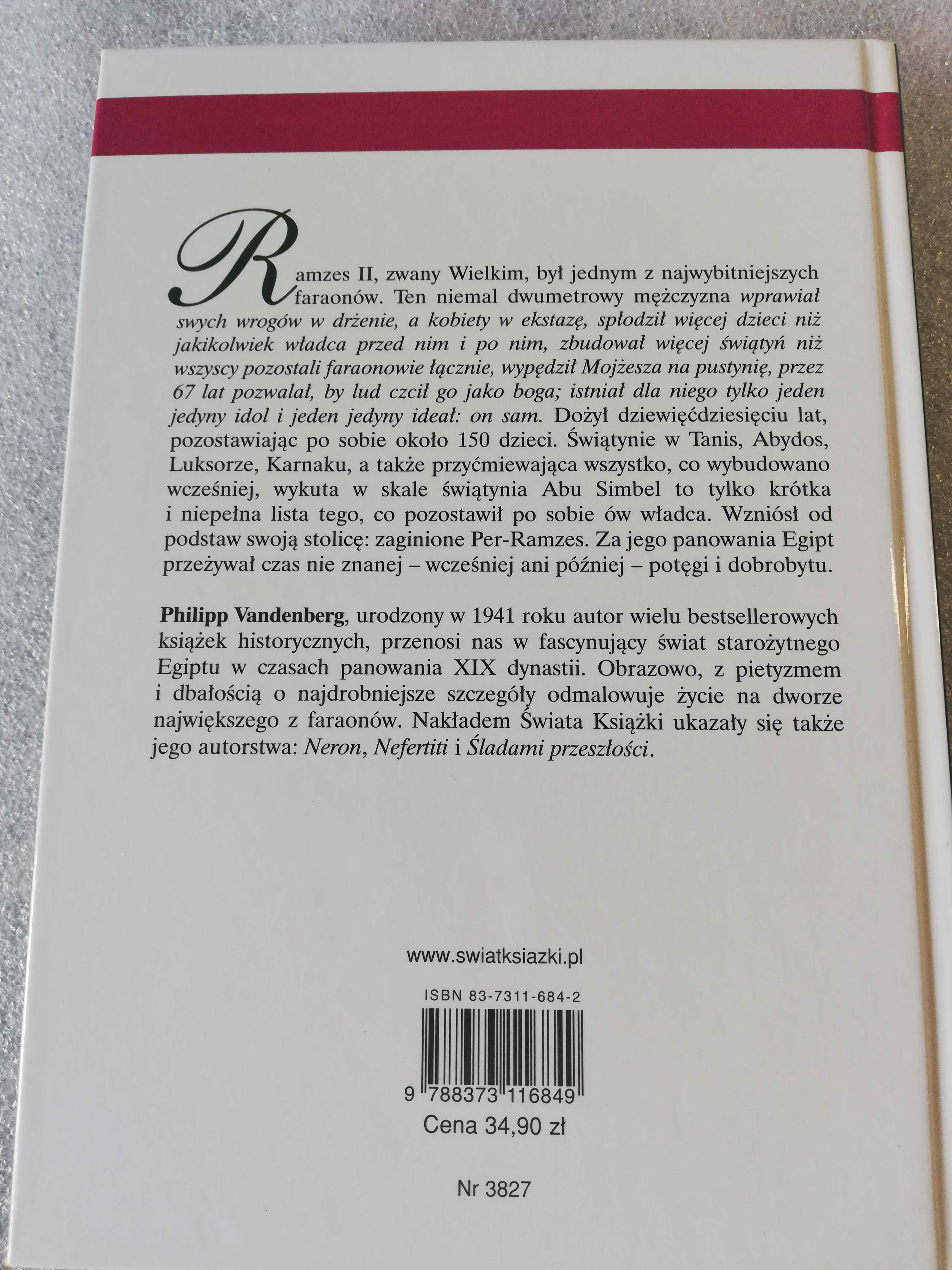 Ramzes Wielki - Philipp Vandenberg - Świat Książki 2004 rok