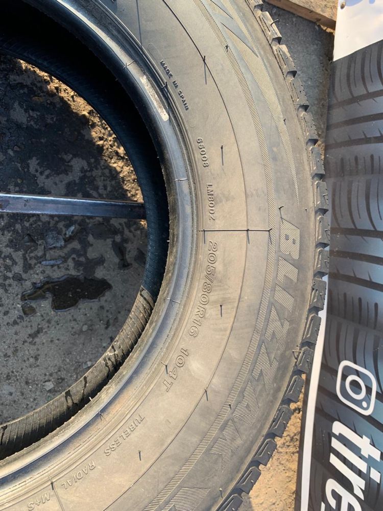 Шини 205/80 R16 Bridgestone зима 2021 рік 6,5 мм