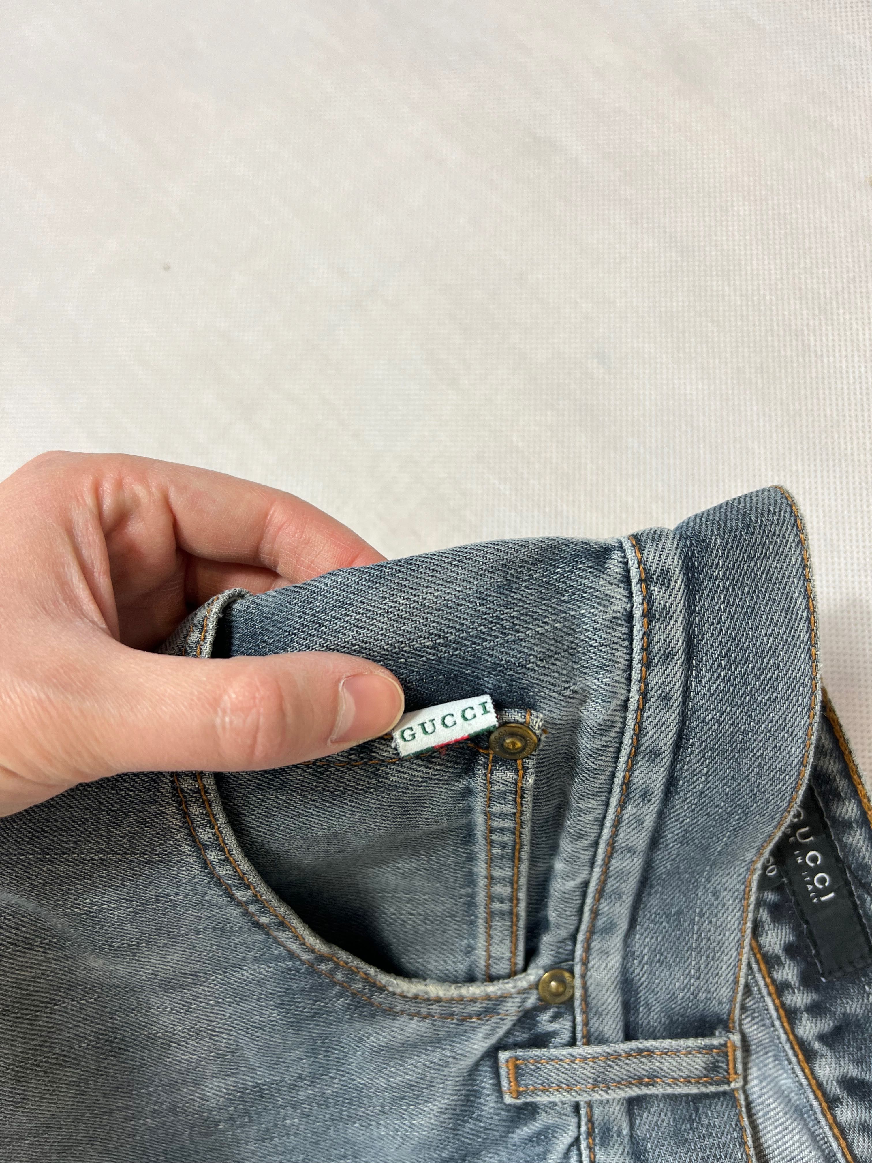 Spodnie Gucci pattern multi logo jeans