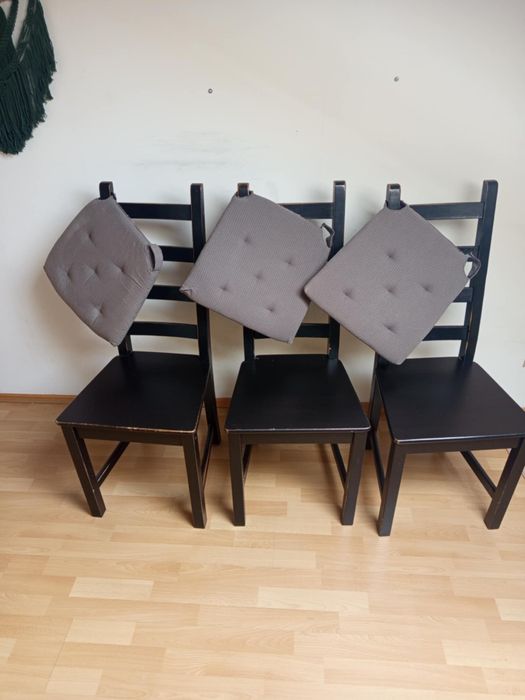 Krzesła Ikea - czarny, stan dobry 3szt