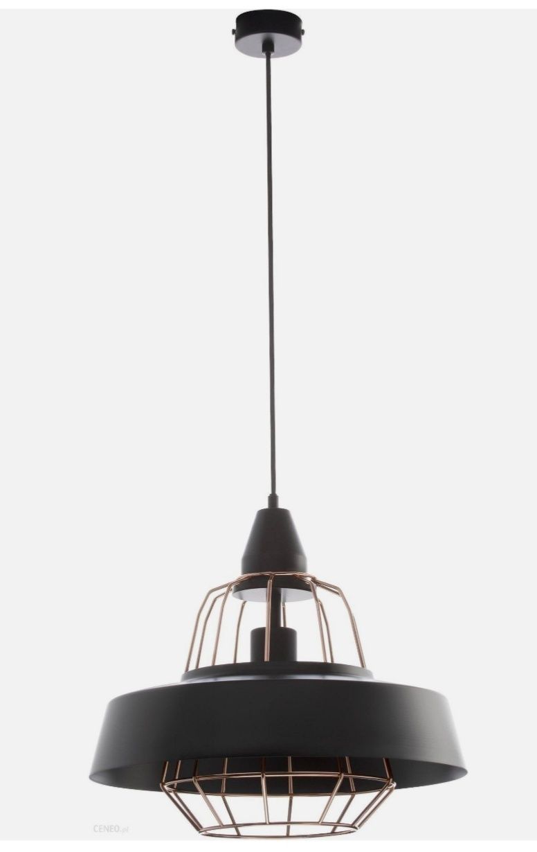 Lampa Loft metal z miedzianym kolorem.