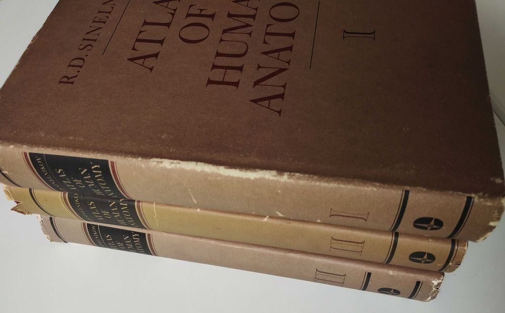 ATLAS OF HUMAN ANATOMY R.D.Sinelnikov komplet, 1, 2 i 3 tom