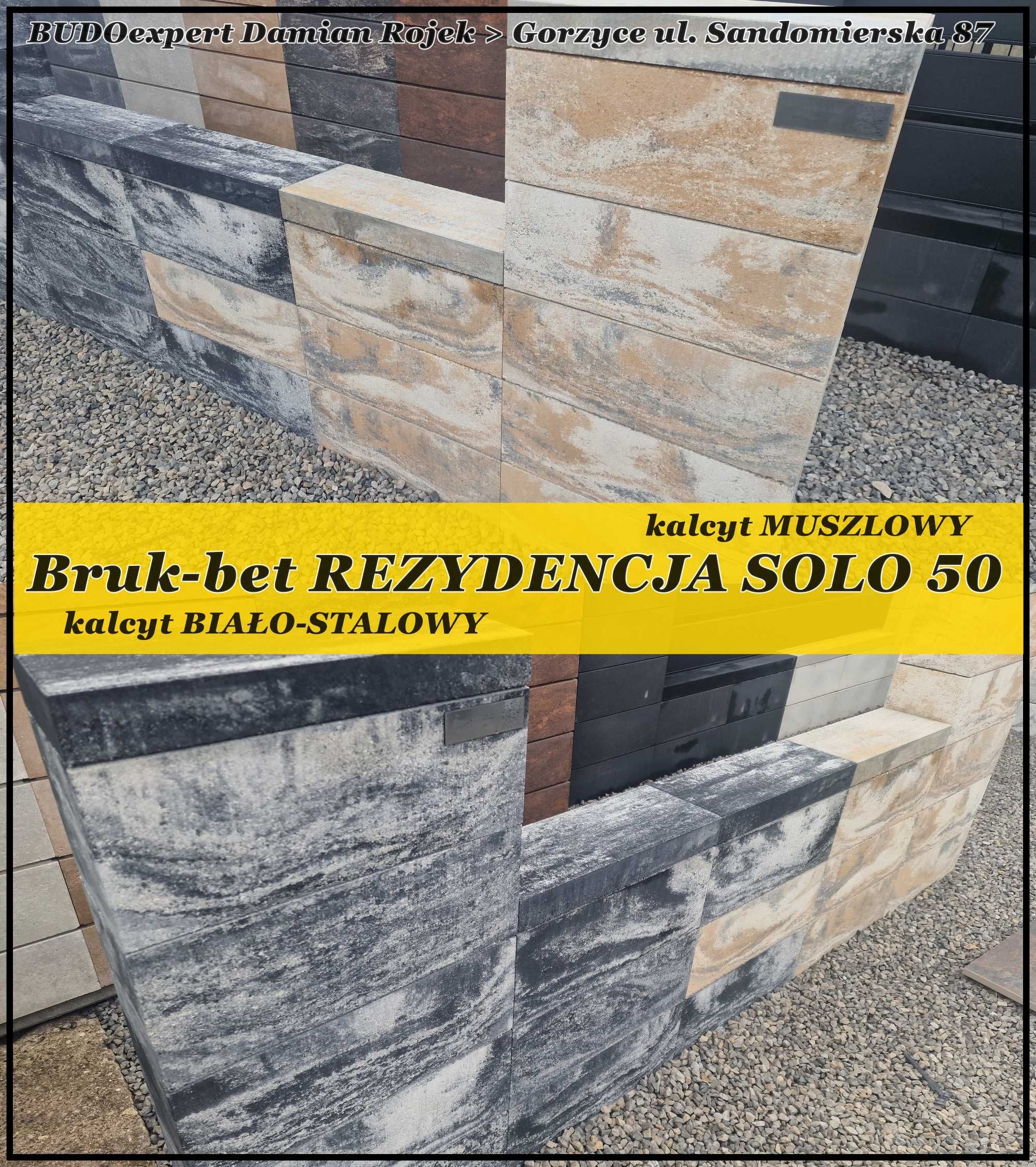 Pustak bloczek BRUK-BET na ogrodzenie model Rezydencja Novator 50x19