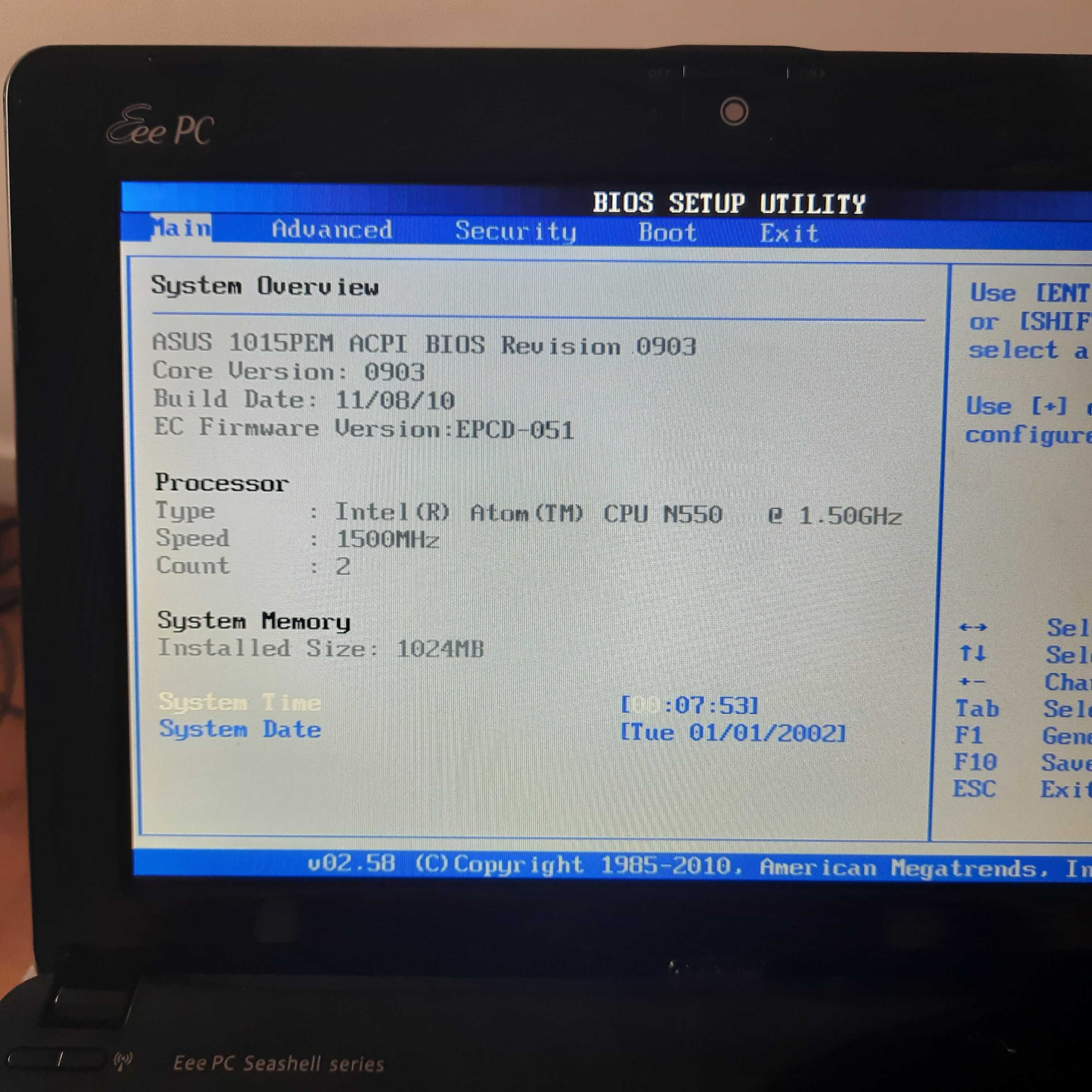 Laptop ASUS Eee PC 1015PEM