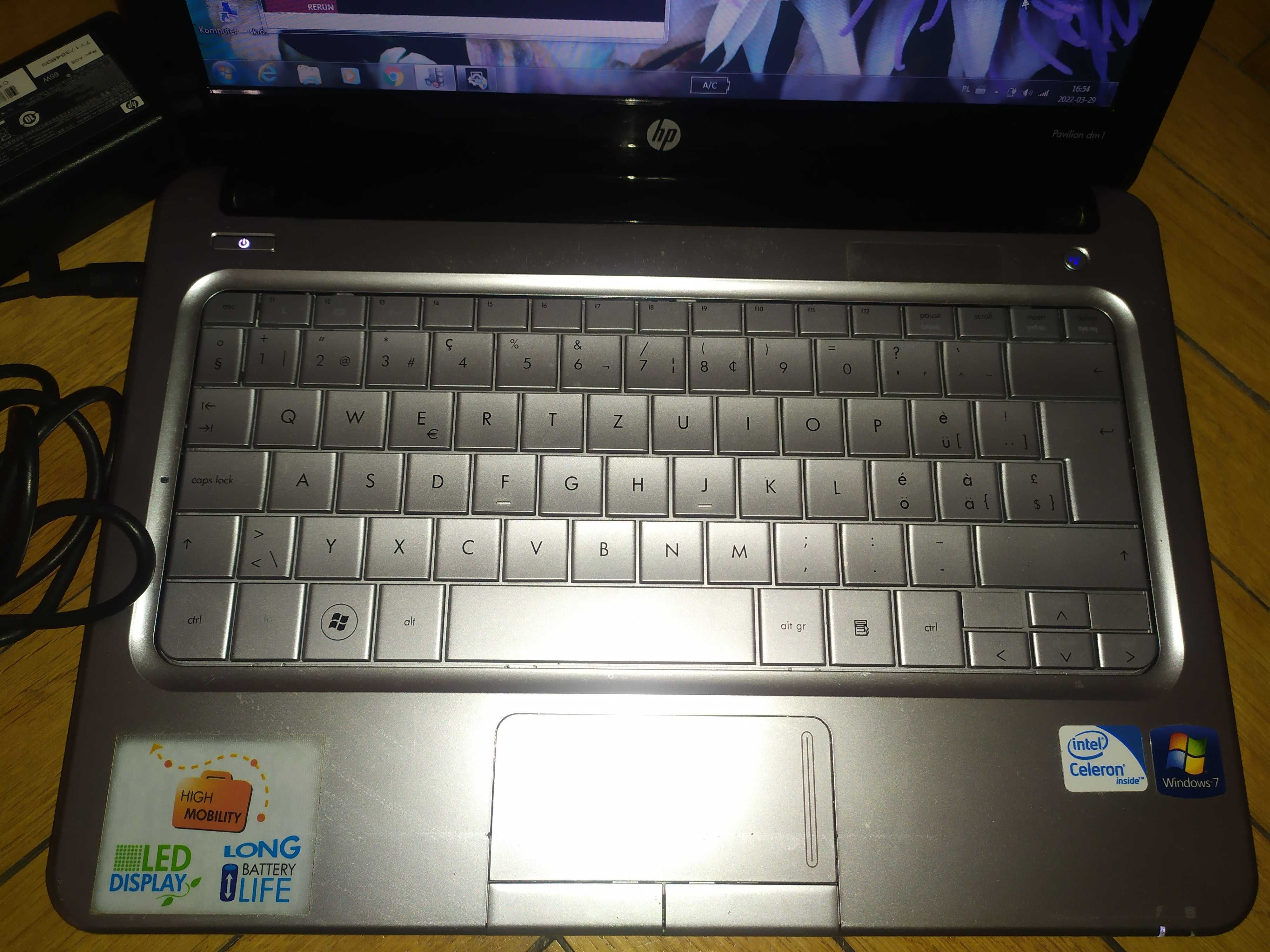 Laptop 12 HP Pavilion dm1 Intel duo HD Win7 10 SSD office HDMI nauka