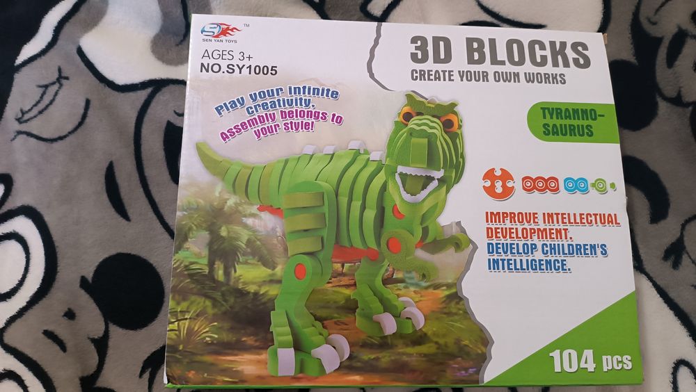 Объемный мягкий конструктор Sen Yan Toys SY1005 Динозавр, 104 детали