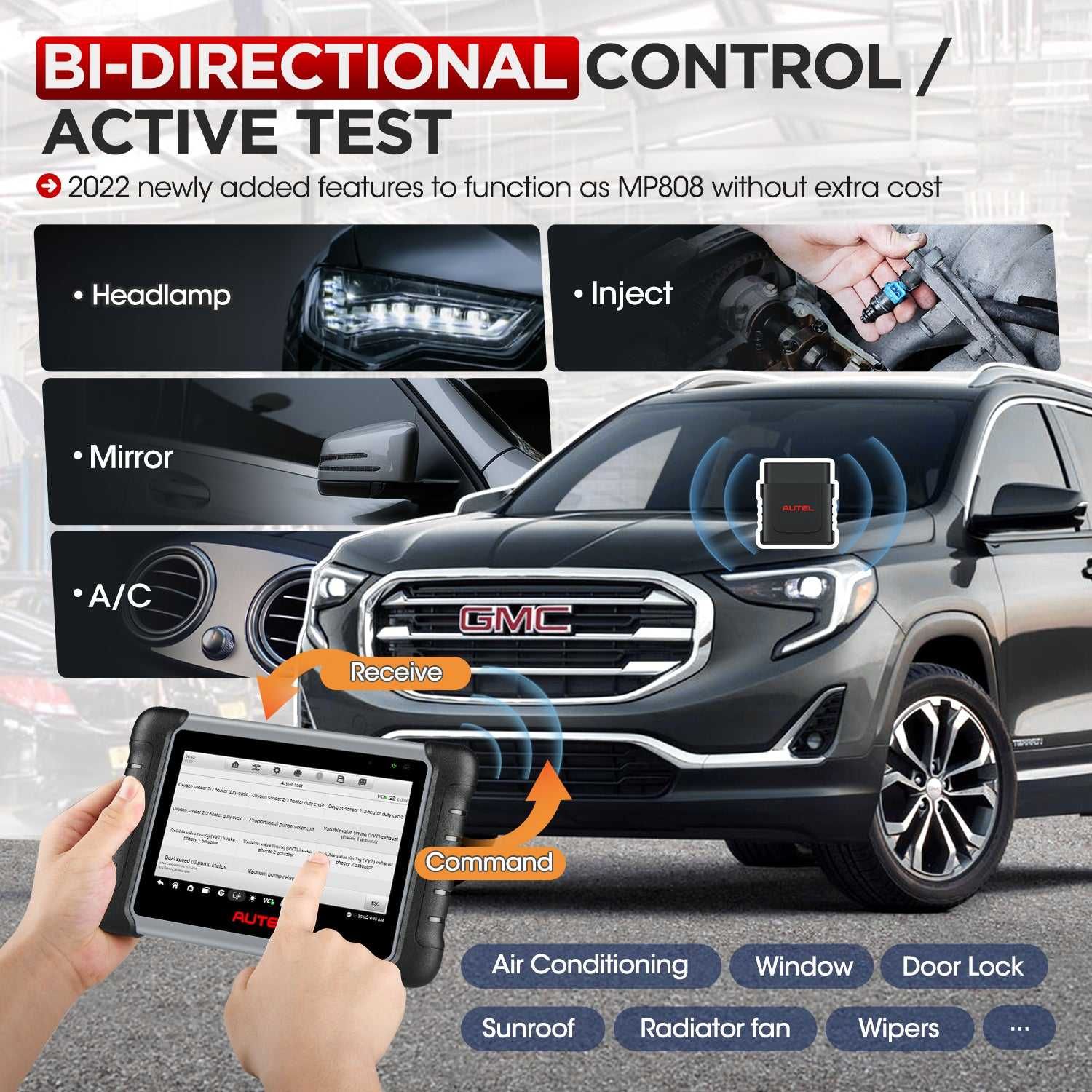 Autel MaxiCOM MK808BT PRO KIT Máq Diagnóstico OBD Original PT (NOVO)