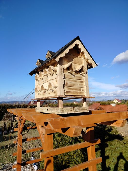 Karmnik budka dla ptaków domek lęgowy ptasi