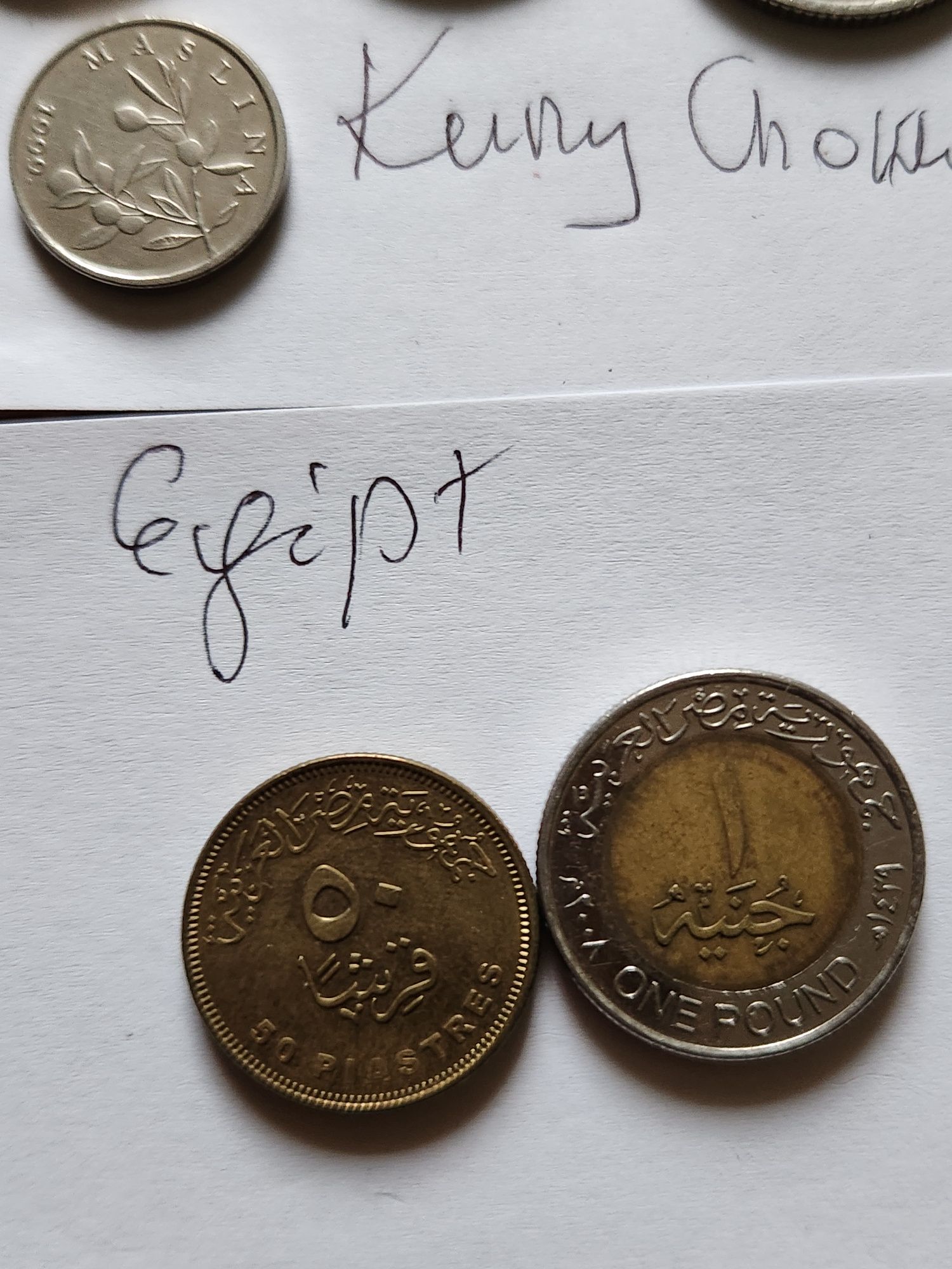 Monety zł Tunezji i Egiptu 5 sztuk