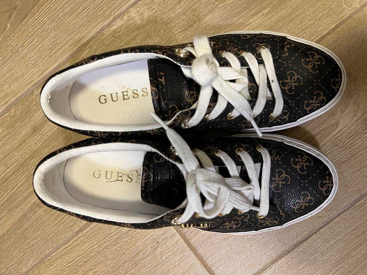 Жіночі кеди Guess Loven коричневі 38 розмір (7.5) 24.5 см