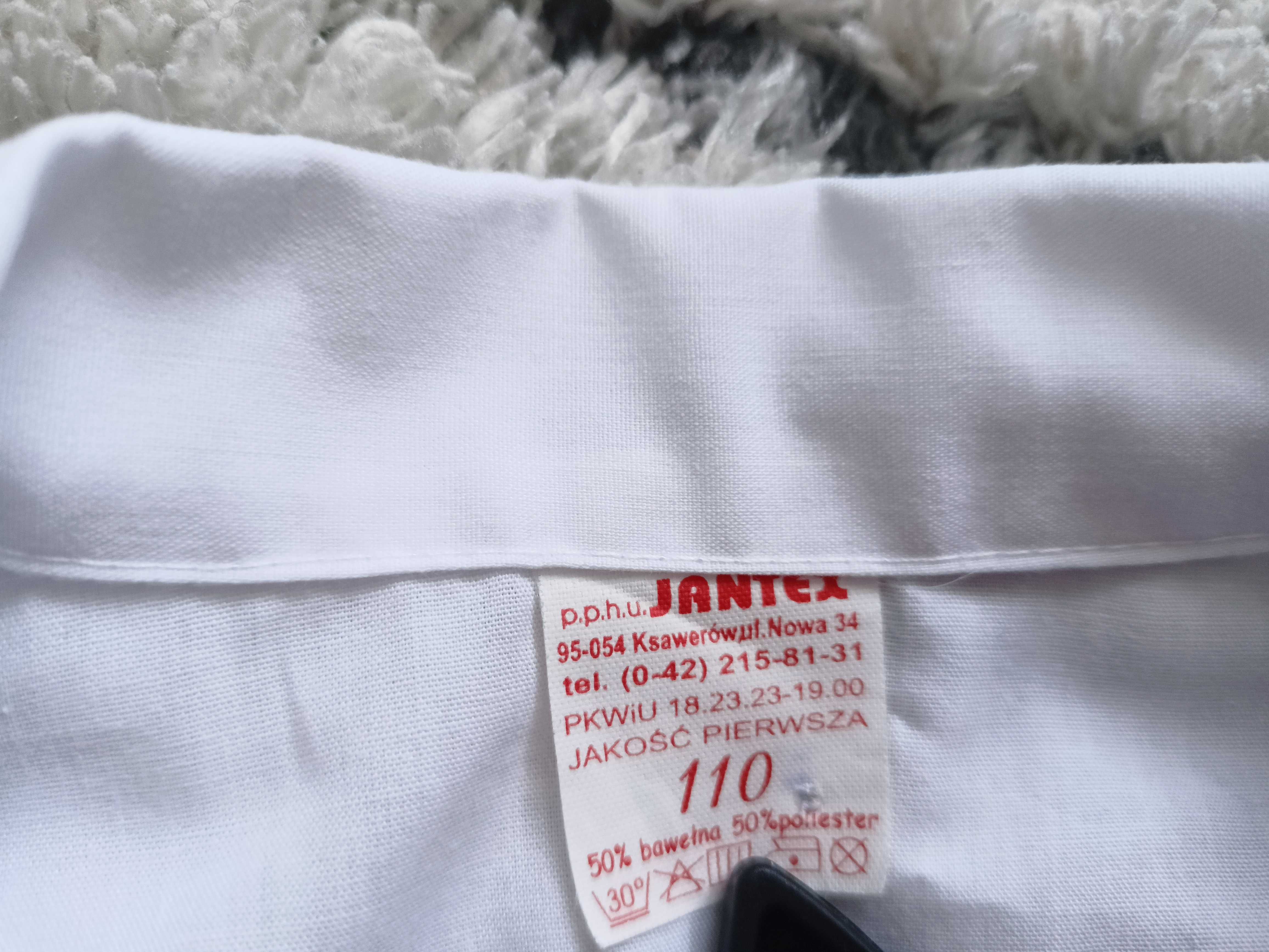 Biała koszulowa bluzka rozmiar 110