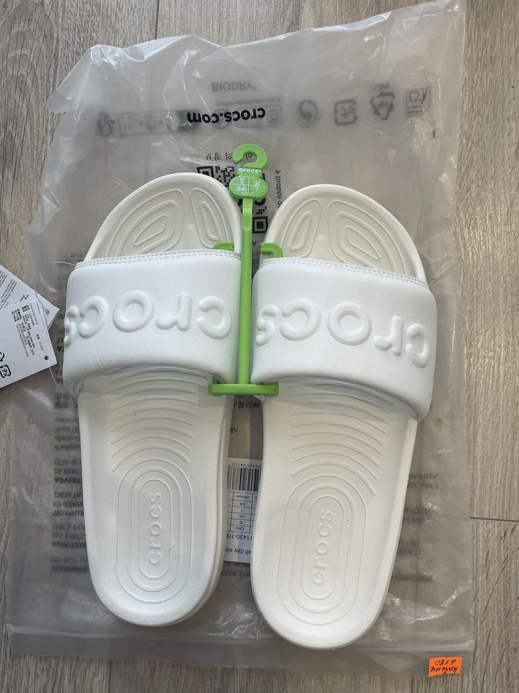 Шльопанці crocs білі 39-40
