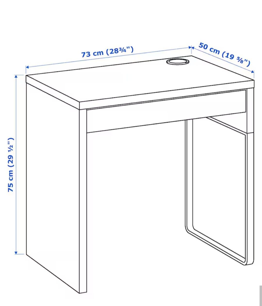 Biurko Ikea Micke- bez szuflady