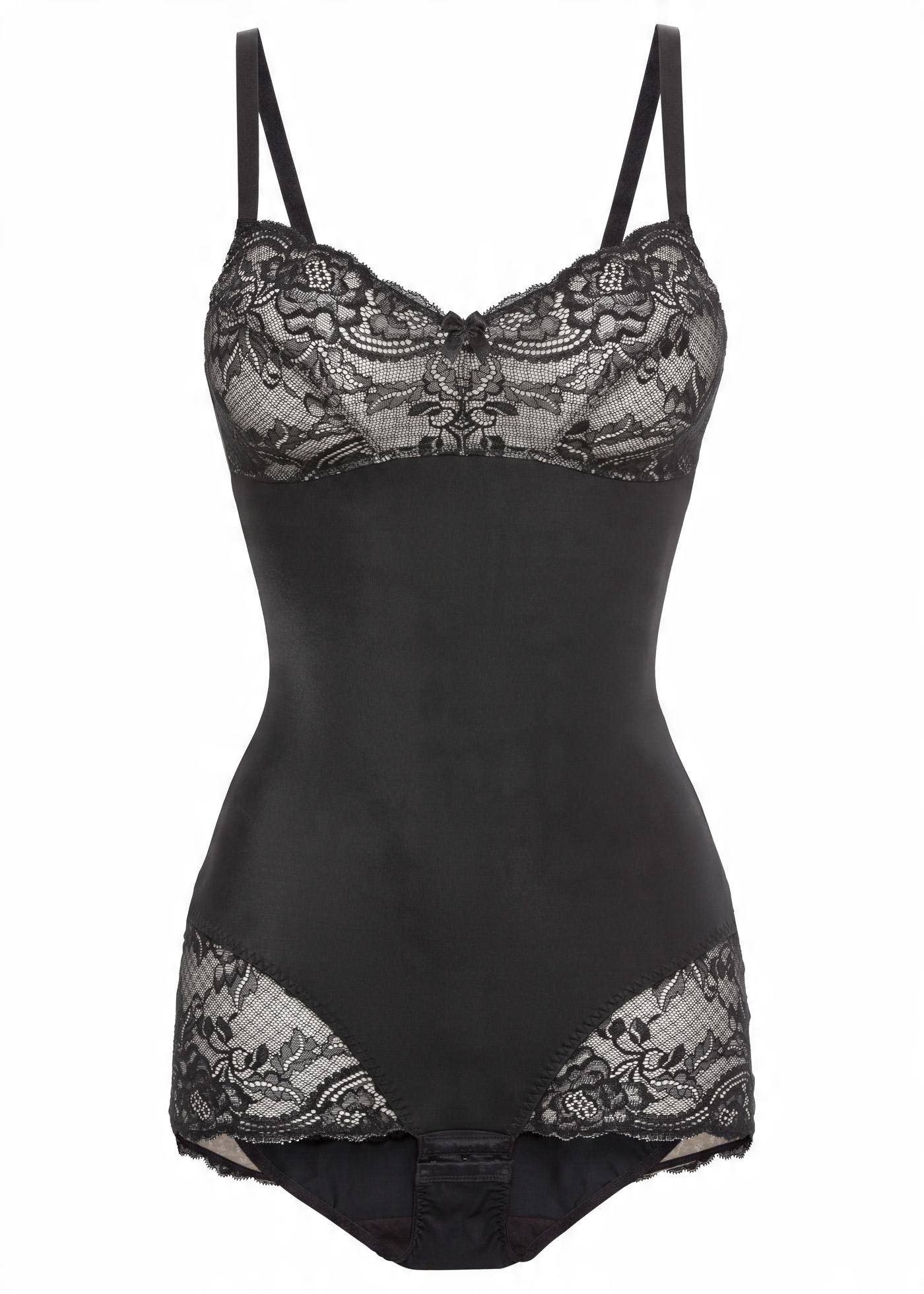 B.P.C. body shape modelujące czarne z koronką ^38