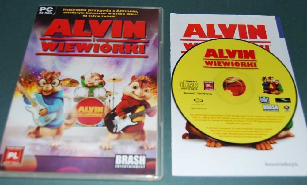 Gra muzyczna dla dzieci bez przemocy ALVIN i wiewiórki PC CD chipmunks