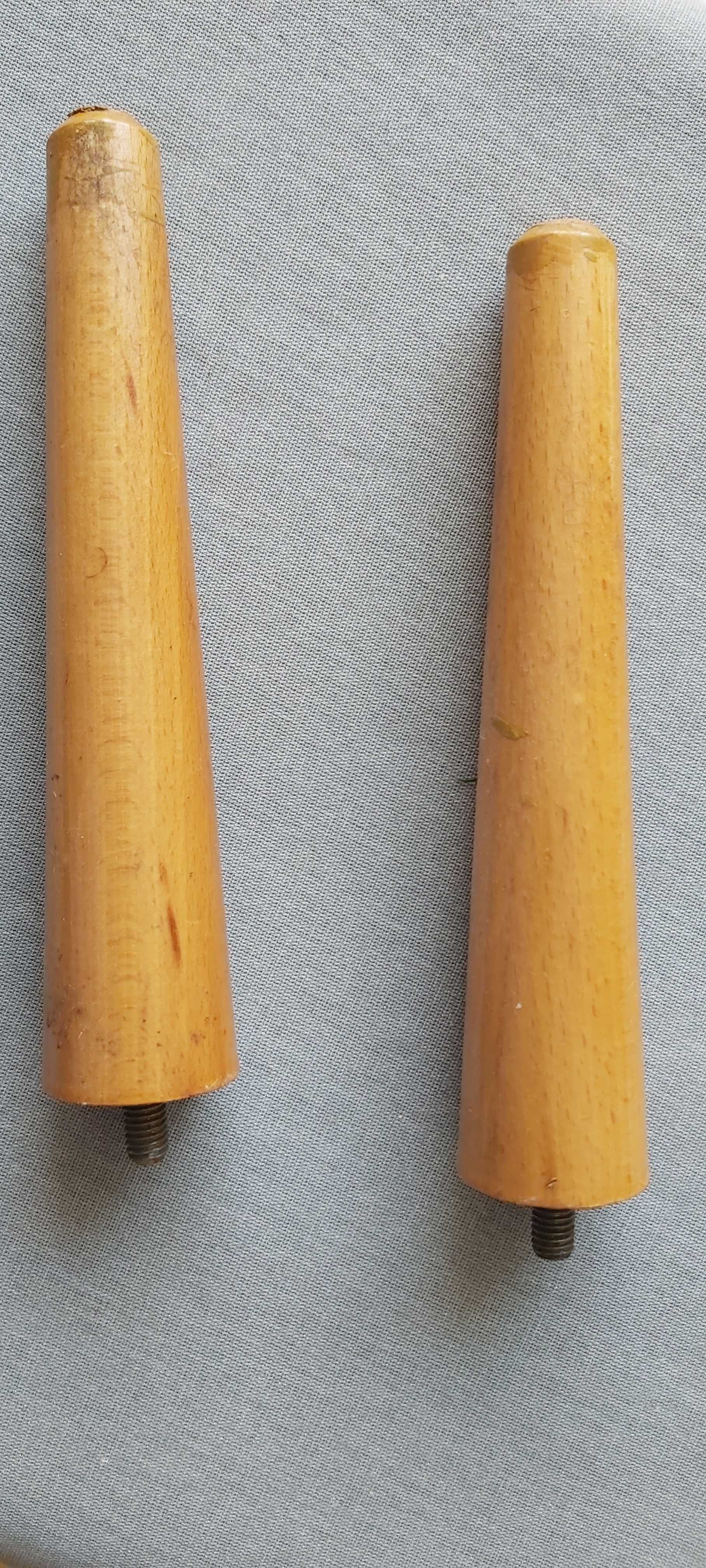 2 nogi drewniane do mebli wysokość 19,5 cm