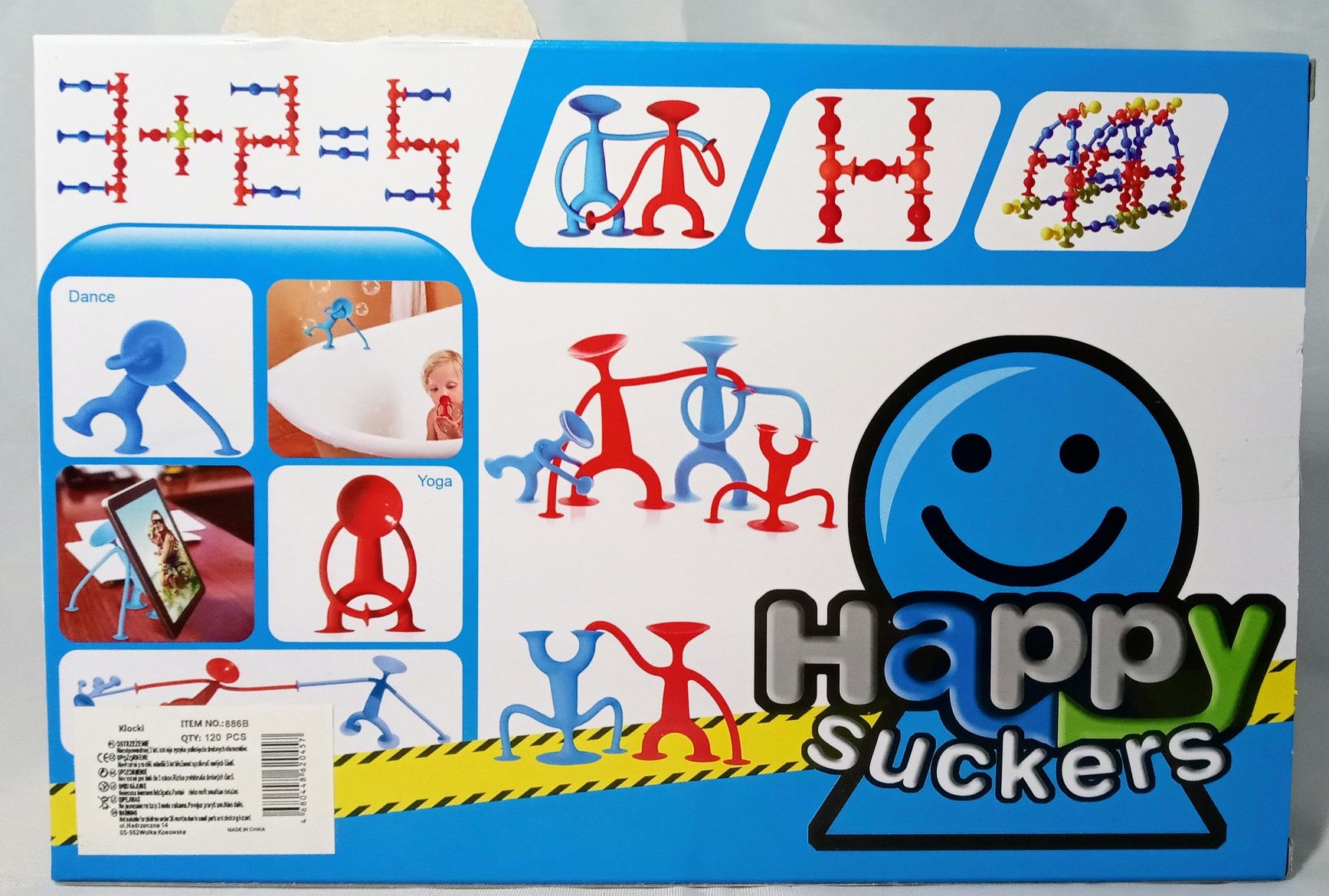 Przyssawki, klocki silikonowe, Happy Suckers 29 elementów,nowe