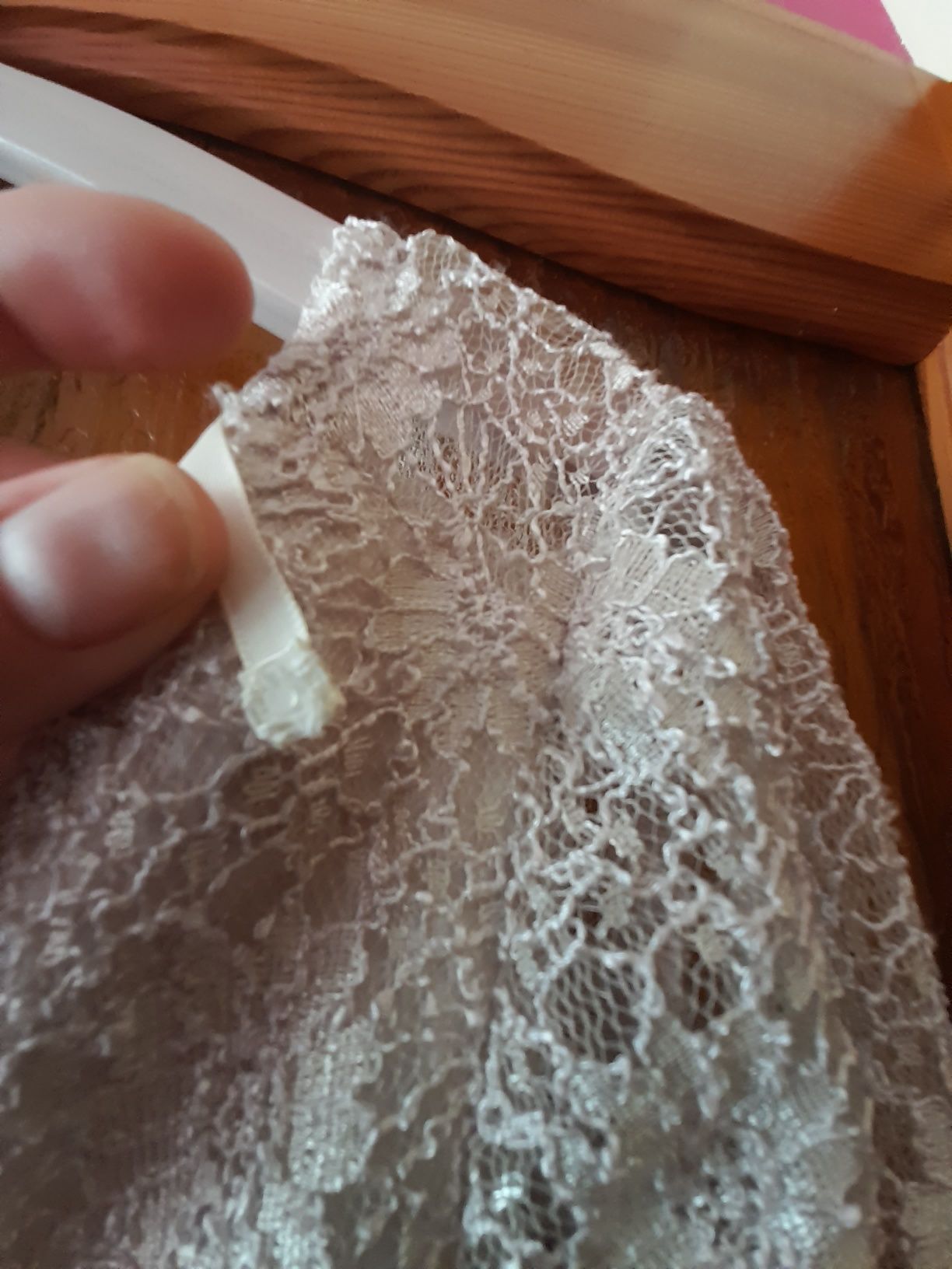 Suknia ślubna nowa Boho 36 spódnica i bluzka, koronka jasnoróżowa